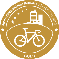 Fahrradfreundlicher Betrieb CFE Zertifizierung - Gold Fahrradfreundlicher Betrieb CFE Zertifizierung - Gold