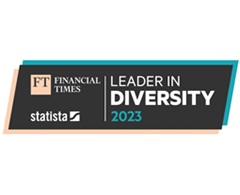 Financial Times u.Statista Leader in Diversity 2023 Logo des Zertifikates: Financial Times u.Statista Leader in Diversity 2023