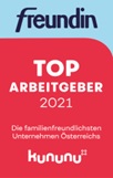 kununu und Freundin: familienfreundlichste Top Arbeitgeber 2021 Zertifikat: kununu und Freundin: familienfreundlichste Top Arbeitgeber 2021