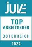 Logo: Juve Top Arbeitgeber / Kanzleien Österreich 2024
