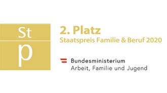 Logo Zertifikat: BMAW Familie & Beruf Sonder Staatspreis 2.Platz 2020